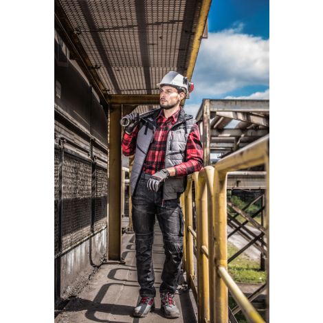 Półbuty robocze z podnoskiem stalowym szaro-czerwone z odblaskami OXFORD S1P SRC Lahti Pro L30424 - 5